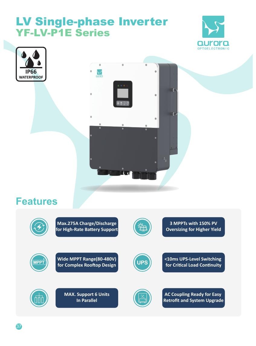 YF-LV-P1E Single Phase Inverter