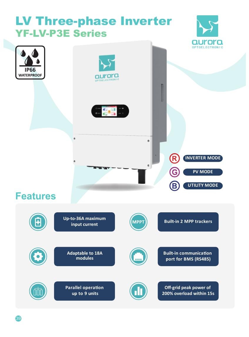 YF-LV-P3E Three Phase Inverter